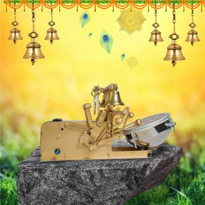 rising star music hub Fully Automatic Mini Aarti Machine with Bluetooth & Nagara & 2 Bells & 2 Zalar Nut & Bolts Dholak