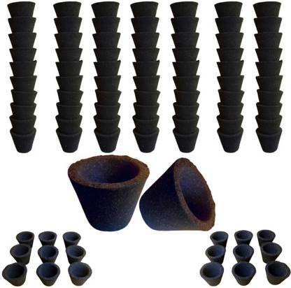Gaumayam Empty Charcoal Cups 50 Organic Dhoop Cups Natural non toxic Your Choice Filling Unscented Dhoop