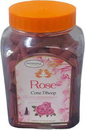 Patanjali dhoop Aastha dry cone dhoop jar 4 variants Sandal, Rose Dhoop