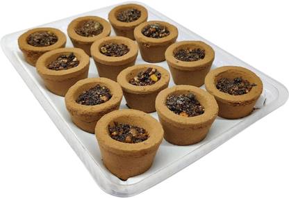 aakashmalaviya Cow Dung sambrani Cups Desi Cow Dung, Natural Herbs & havan samagri 100% Natural Guggul Dhoop