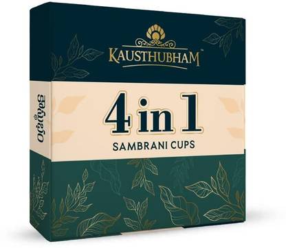 KAUSTHUBHAM 4 in 1 Sambrani Cups: Versatile Aromas for Holistic Cleansing Dhoop