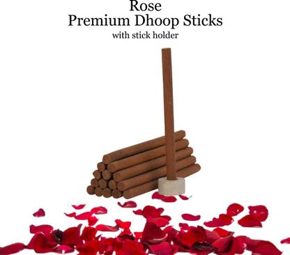 Kanhaxy Pvt ltd Rose premium dhoop sticks (Pure musk) No Charcoal Natural Dhoop Sticks Rose Dhoop