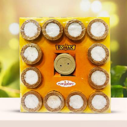 MANGALAM Rohak Camphor Sambrani Cup - Easy To Burn - Long Burning - Wonderful Fragrance Dhoop