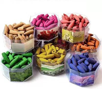 Bullcraft Premium Natural Aromatic Backflow incense Cones Rose, Jasmine, Sandal, Lavender Dhoop