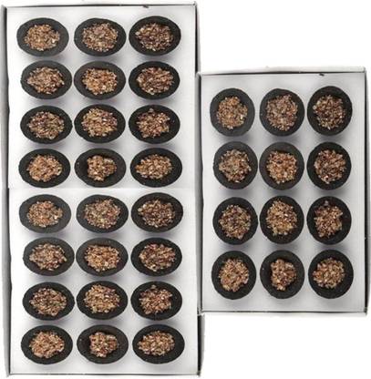 Shacollection Pack of 36 Guggal Luban | with Sambrani up tray pack Guggal Dhoops Guggul Dhoop
