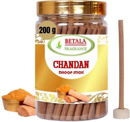 BETALA FRAGRANCE DHOOP STICKS CHANDAN FLAVOUR 200 GM DHOOP STICK WITH DHOOP STAND IN PLASTIC BOX Sandal Dhoop