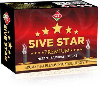 GT Five Star 15 Instant Sambrani Incense Sticks,Long Lasting FragraceSambrani Stick Guggul Dhoop