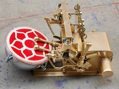 Akshar Tabla Mart Fully Automatic Electric Arti Machine Nagara For Temple Pooja Bell Electric 1 Drum Kit Set