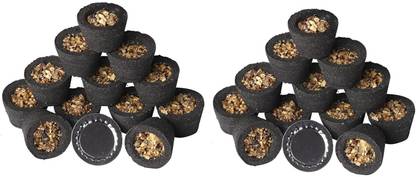 Nohunt Natural Organic Sambrani Dhoop Cups Without Charcoal, Infused with Natural Herbs Guggul Dhoop