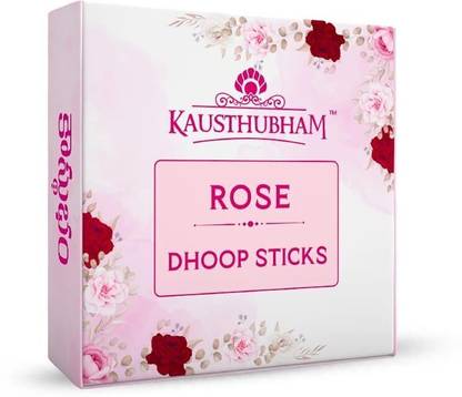 KAUSTHUBHAM Rose Dhoop Sticks: Fragrant Incense for Tranquil Spaces Rose Dhoop