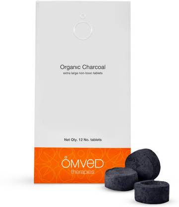 Omved Organic Charcoal - 12 Tablets for Burning Dhoop, Multipurpose Use (pack of 1) Dhoop