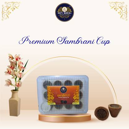 DEV BHOG Premium Sambrani Cups for Pooja 4 Box Combo Dhoop