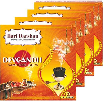 Hari Darshan Sambrani Cup 100% Pure Natural | Non-Toxic & Non-Charcoal Guggul Dhoop