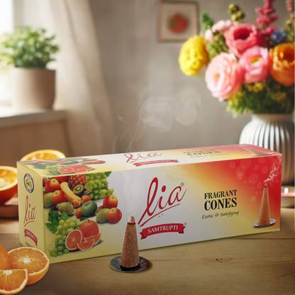 Lia Cycle Pure Samtrupti Dry Dhoop Cones, 64 Cones Dhoop
