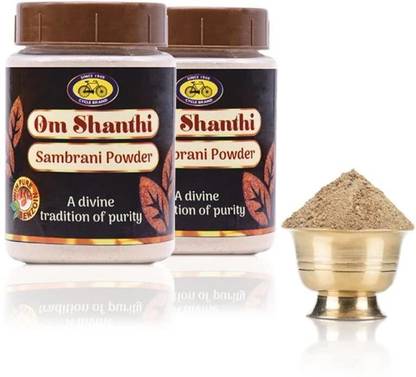 Cycle Om Shanthi Sambrani Powder for Daily Puja, Meditation (100g) Guggul Dhoop