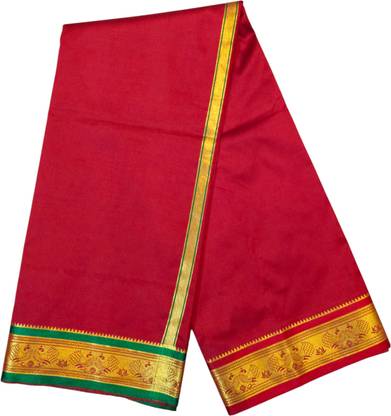 SareeAndDhoti Solid, Self Design Men Dhoti