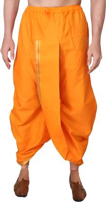 Shomyra Creations Readymade Silk Dhoti for men, Ready to wear Dhoti, Free Size Solid Men Dhoti