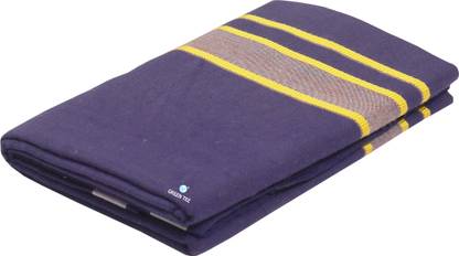 GREEN TEE Solid Dark Blue Lungi