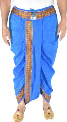 TUNI MANI Readymade Dhoti Pant with Pocket, Drawstring waist, Adjustable size (28"-46") Solid Men Dhoti