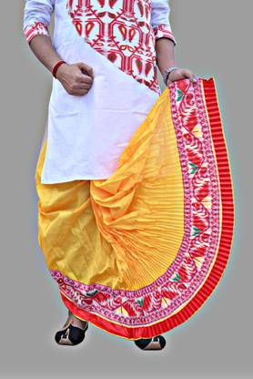 Chandra Jamdani Border Ready To wear Solid Men Dhoti