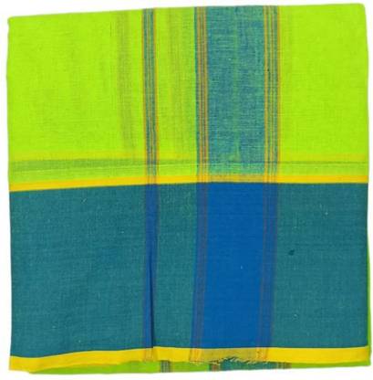 exclusive Cotton Color Dhoti & 5" Color Border 9X5 (or) 4.15 Mtr Dhoti & 2.30M Angavastram Men Dhoti