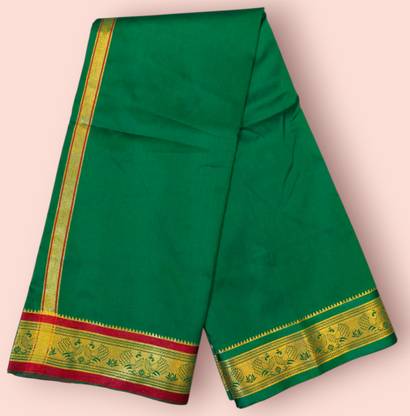 SareeAnd joddhotihouse Banarasi dhoti chaddar set p green Solid Men Dhoti