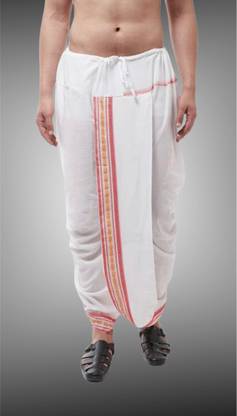 Ethnicvilla Men Confertable Stitched Dhoti Silk Solid Men Dhoti