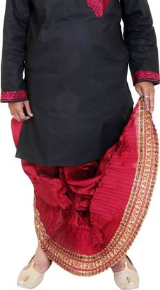 AMIT ONLINE Stylish Mour Puccha Solid Men Dhoti