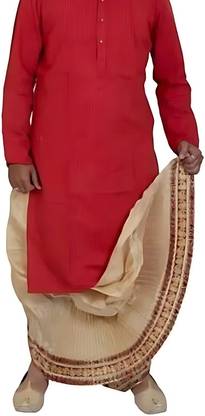 Sumit online solid Self Design Men Dhoti