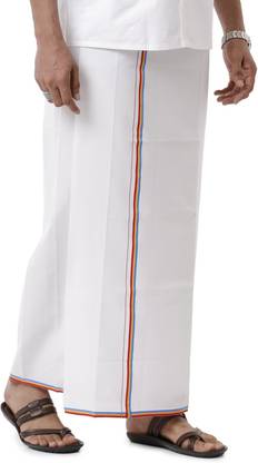 Ramraj Cotton Single Layer PMK Party Political Solid Men Dhoti