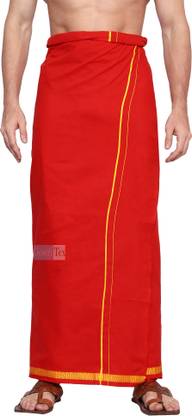 GOWRI TEX Solid Men Dhoti