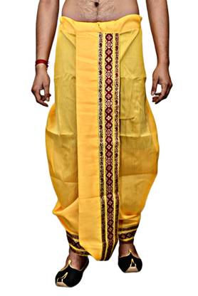 Sumit online solid Self Design Men Dhoti
