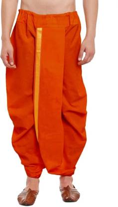 BANARASI POSHAK Ready to Wear Mahraj Dhoti for men (Elastic Ready made Dhoti Pant) Striped Men Dhoti
