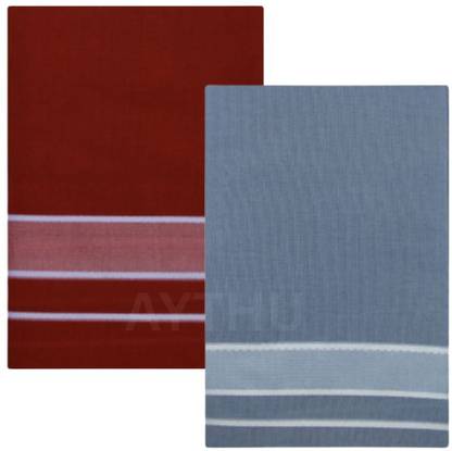 Priyam Multicolor Lungi (Mundu) Dhotis for Men Maroon & Light Grey (Pack of 2) Solid Men Dhoti