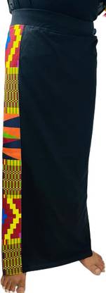 MALLUMUNDU Black Unisex Dhoti | Premium Quality Cotton Dhoti | one patch pocket inside | Solid Men Dhoti