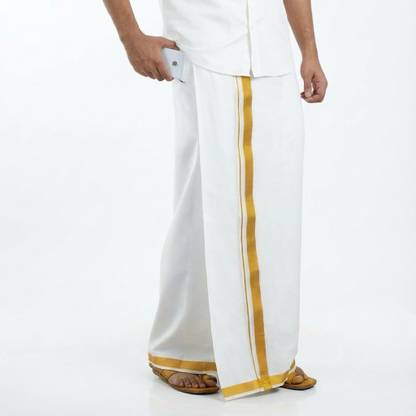 GREEN TEE men solid dhoti Solid Men Dhoti