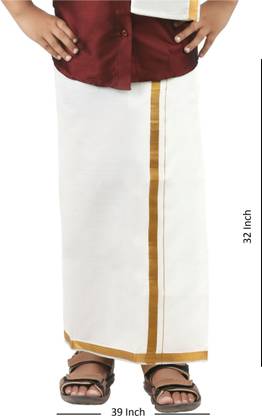 Venmai Solid Boys Dhoti