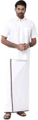 Ramraj Cotton Political DMK Border Solid Men Dhoti