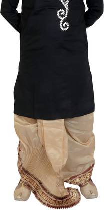 AMIT ONLINE Stylish Mour Puccha Solid Men Dhoti