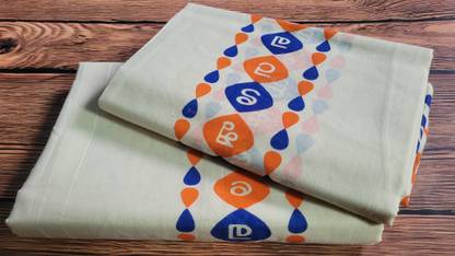 jagasree collections Kerala Kasavu Malayalam letters Print Set mundu Printed Women Dhoti