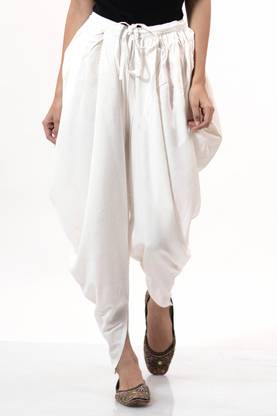 DesiFirangi White Solid Dhoti Solid Women Dhoti