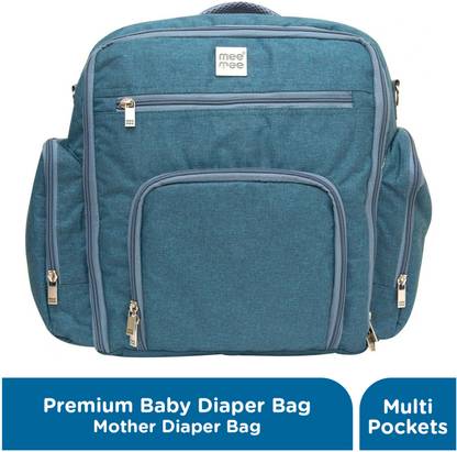 MeeMee Waterproof Maternity Backpack for Moms with Multiple Pockets & Changing Mat Baby Diaper Bag