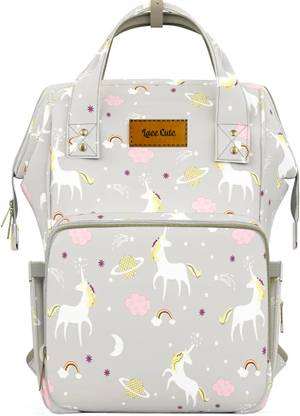 Laee cute Baby Diaper Bag for Mothers Waterproof Backpack Multiple Pockets (unicorn grey) baby diaper bag