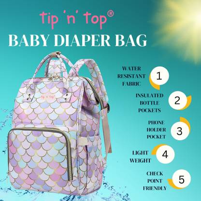 Tip 'n' Top Baby Diaper Bag backpack Mother traveling Bag Diaper Organiser Kids Bag Premium Stylish Diaper backpack