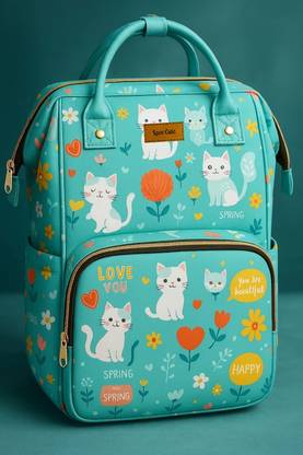 Laee cute Diaper Bags for Mom Travel Basic Edition|6 Month Warranty (green ) printed diaper bag