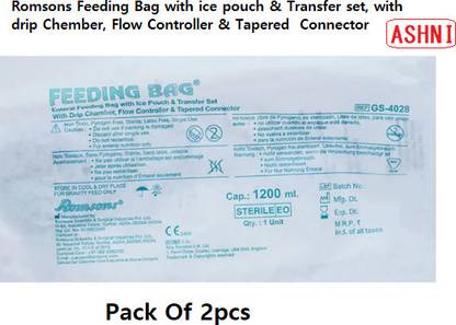 Ashni Romsons Feeding Bag For Patient Sterile 1200ml Pack of 2 Feeding