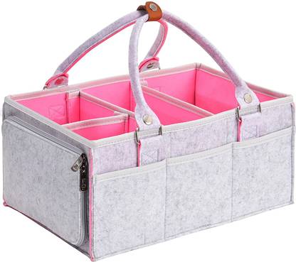 HANDCUFFS Baby Diaper Caddy Organizer Portable Large Nursery Storage With Removable Handle Diaper Caddy