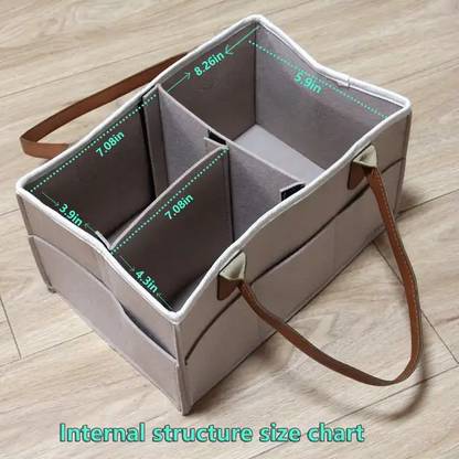 Color Scoops Baby Diaper Caddy Organizer with Lid, Multiple Compartments Caddy Bag