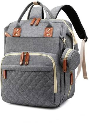 RIANZ Baby Waterproof Diaper Bag with Pacifier Case, Stroller Strap, and Charging Port Diaper Bag