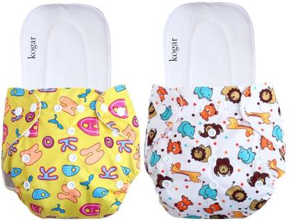 kogar Premium Print Reusable Washable Cloth Diaper Reuse Nappy Baby Pants (0-3Y) PC-22 - M